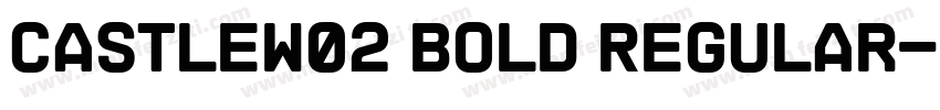 CastleW02 Bold Regular字体转换